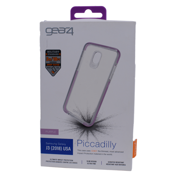 GEAR4 PICCADILLY SERIES CASE FOR SAMSUNG GALAXY J3 (2018) - CLEAR / PURPLE