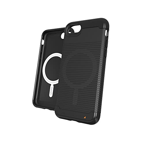 GEAR4 ZAGG GEAR4 HAVANA SNAP CASE FOR IPHONE SE 2022 – MAGSAFE COMPATIBLE – ADVANCED IMPACT PROTECTION, INTEGRATED D3O TECHNOLOGY, – REINFORCED TOP, BOTTOM, CORNERS, BLACK