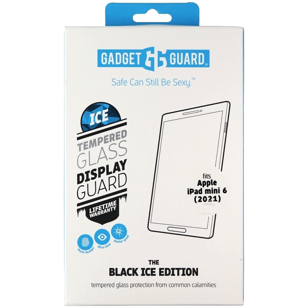 GADGET GUARD - BLACK ICE GLASS SCREEN PROTECTOR FOR APPLE IPAD MINI 6 - CLEAR
