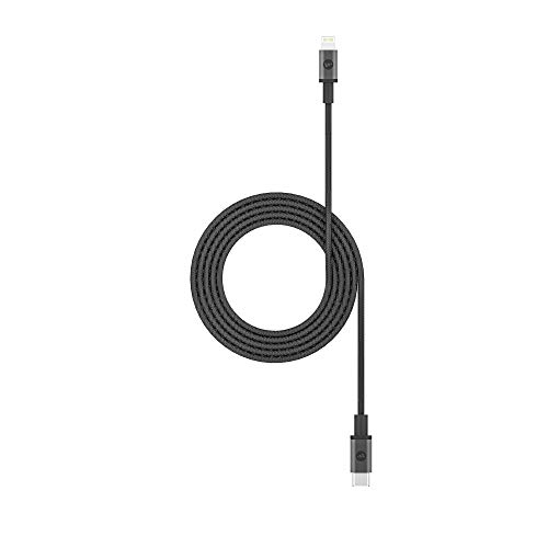 MOPHIE FAST CHARGE USB-C CABLE WITH LIGHTNING CONNECTOR - 1.8M CABLE - BLACK