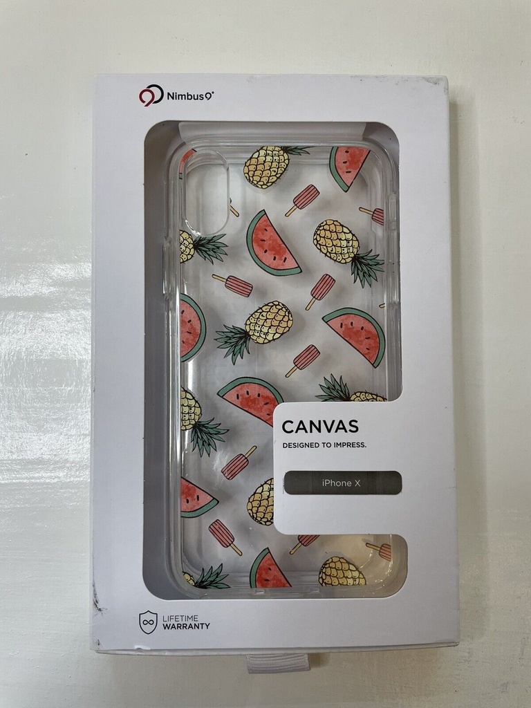 NIMBUS9 CANVAS DESIGNED TO IMPRESS CASE FOR IPHONE X TUTTI FRUTTI WATERMELON