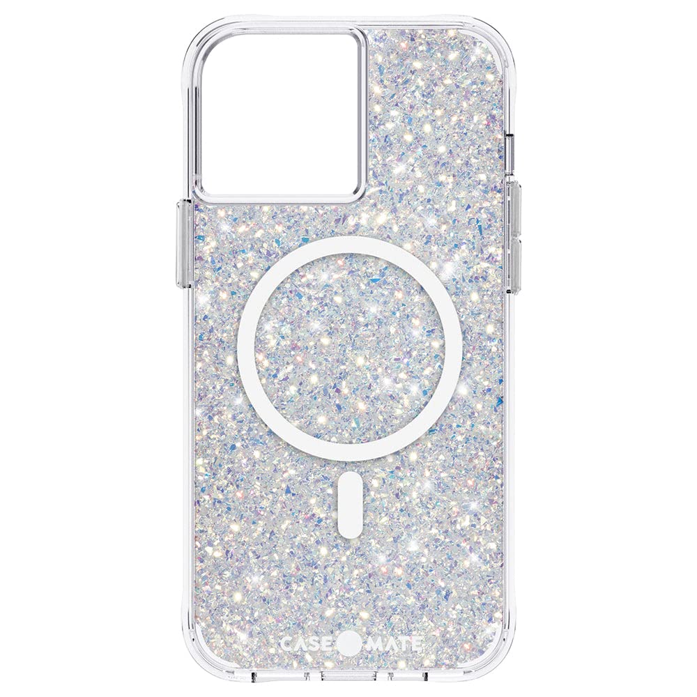CASE-MATE TWINKLE CASE WITH MAGSAFE FOR IPHONE 13 PRO MAX, WITH UP TO 3M PROTECTION - STARDUST (SILVER).