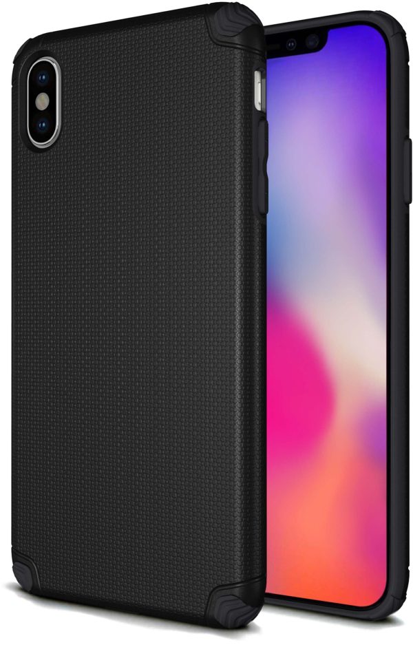 BASE PRO TECH RUGGED ARMOR PROTECTIVE CASE FOR IPHONE XS MAX - BLACK