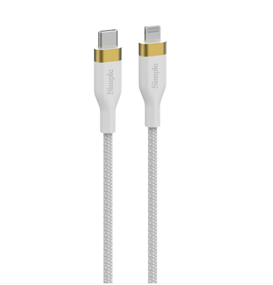 SIMPLE 10 FT - USB-C CABLE WITH LIGHTNING CONNECTOR