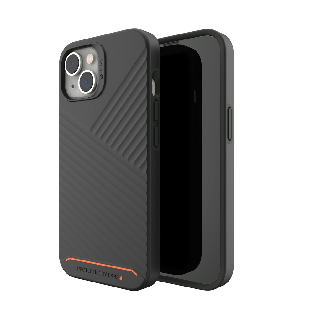 GEAR4 ZAGG DENALI SNAP TEXTURED IPHONE CASE, D30 DROP PROTECTION FOR UP TO (16FT/5M), REINFORCED BACKPLATE WITH EDGE-TO-EDGE PROTECTION, WIRELESS CHARGING MAGSAFE IPHONE 14 CASE, BLACK